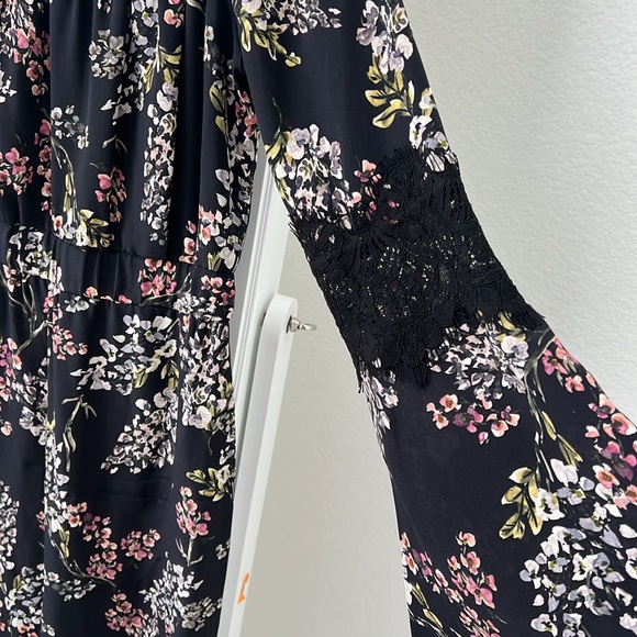 Stone Cold Fox Nicholson midi off-shoulder silk dress in floral print - Picture 8 of 13